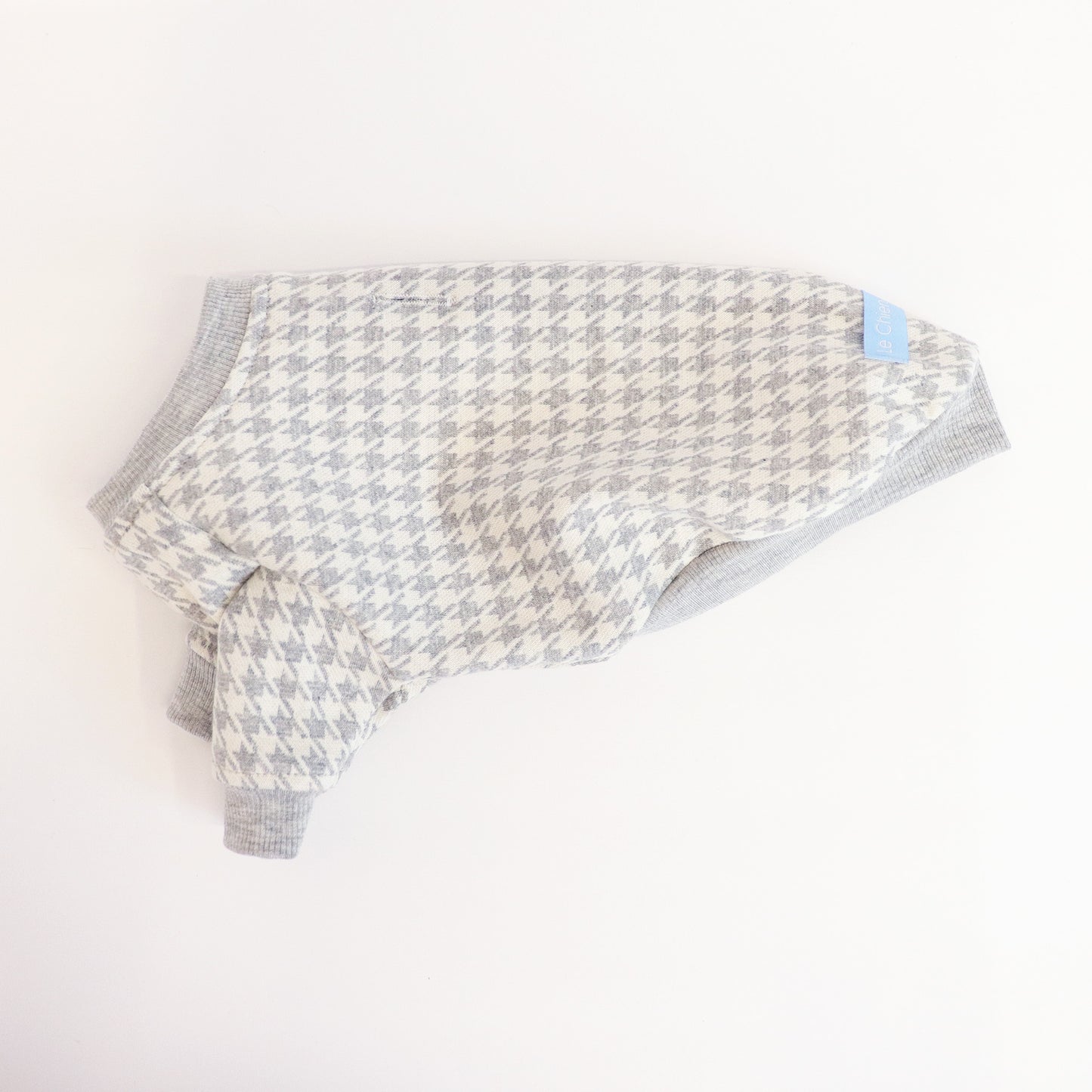 LCB Houndstooth Sweater Top - Grey