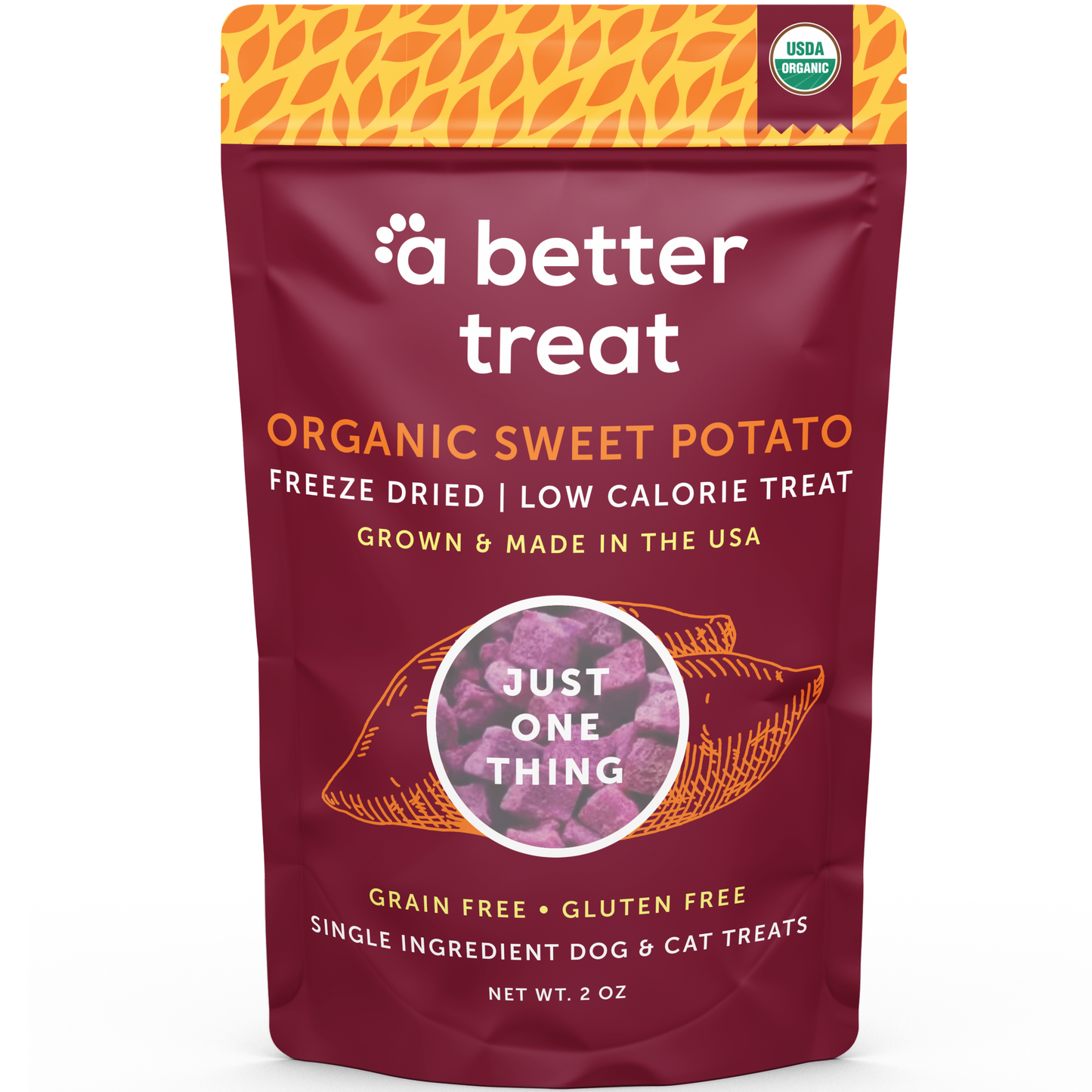 Freeze Dried Raw USDA Organic Purple Sweet Potato Dog and Cat Treats