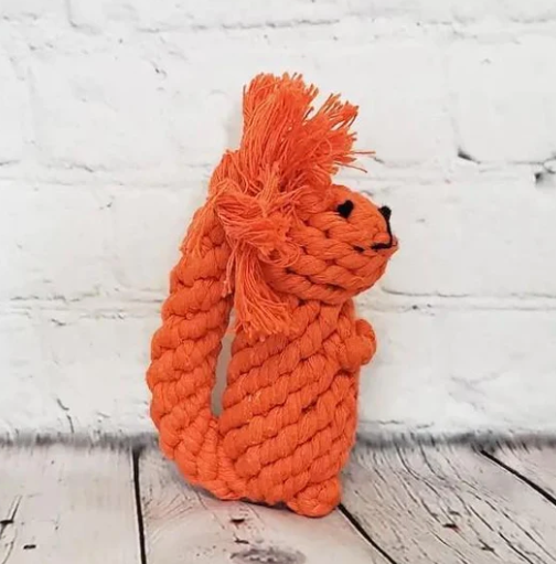 Squirrel 100% Cotton Rope Toy