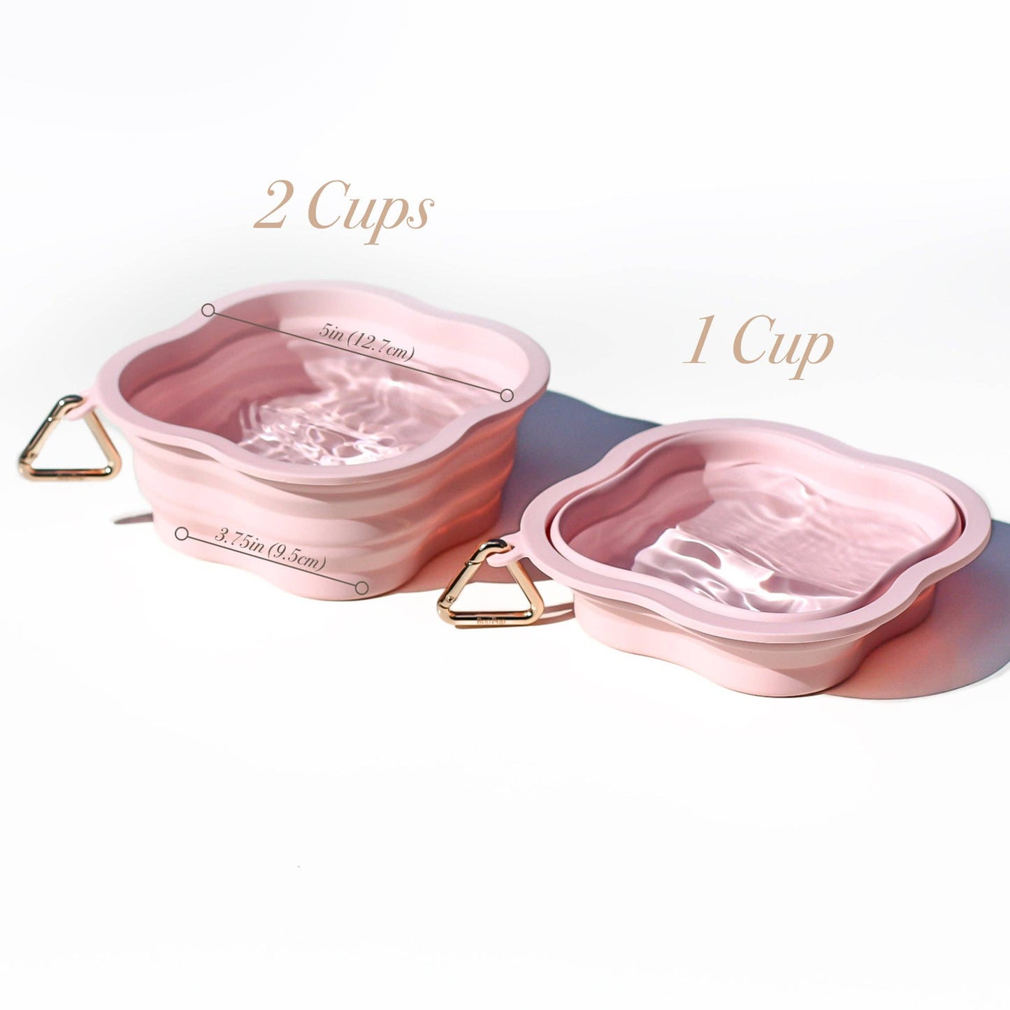 Collapsible Water Bowl Silicone BPA Free | Berry Pink