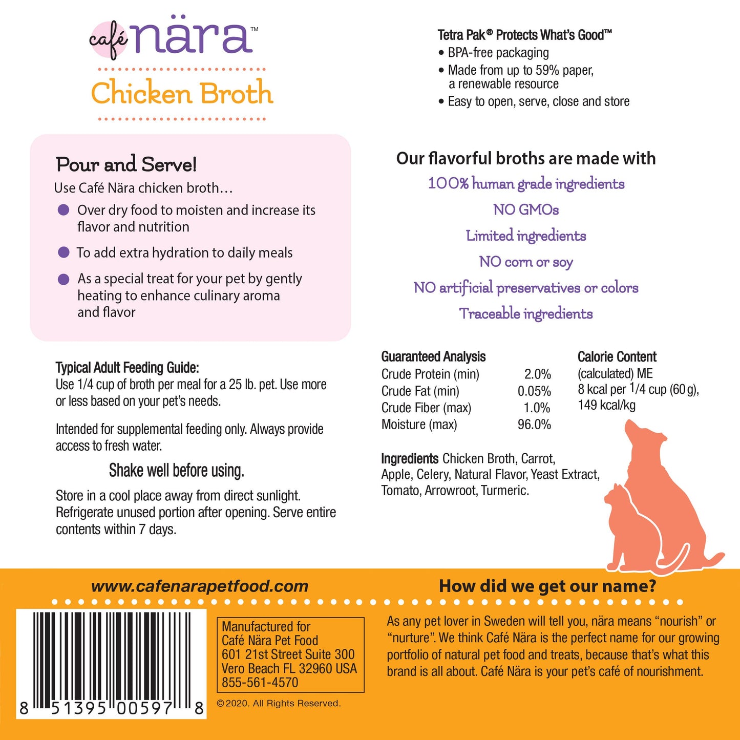 Cafe Nara Chicken Broth for Dogs & Cats