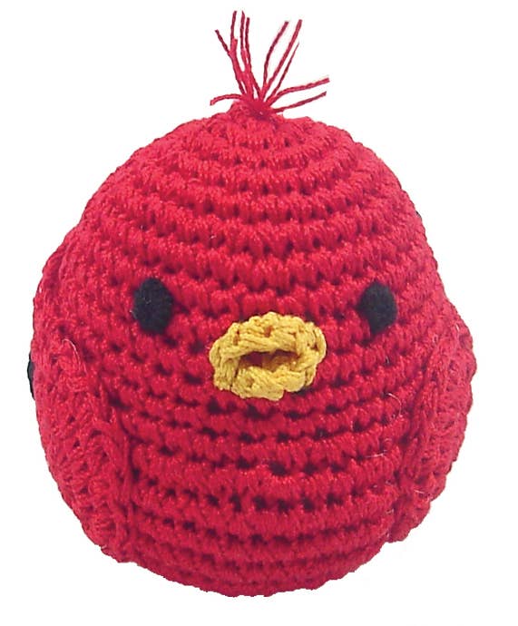 Knit Knacks-Bird Collection-Organic Cotton Small Dog Toy: Hatch the Baby Duck