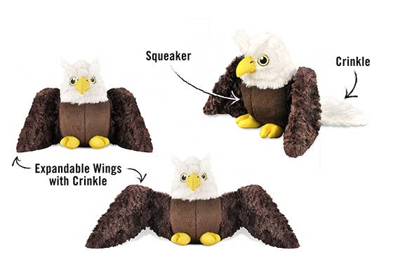 Fetching Flock - Edgar the Eagle Plush Toy for Dogs