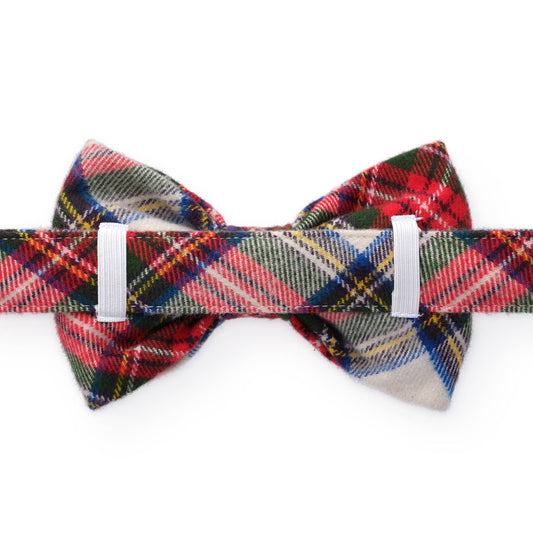 Regent Plaid Flannel Holiday Dog Bow Tie: Small