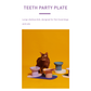 Teeth Party Elevated Feeders: Teeth Party Bowl / Ultra Violet