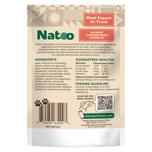 Natoo Topper for dogs - Salmon & Brown Rice