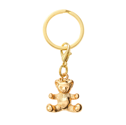 Gold Bear Collar Charm