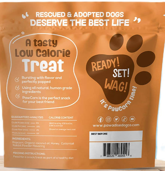 PawCorn Healthy Dog Treats - Cottontail Rabbit