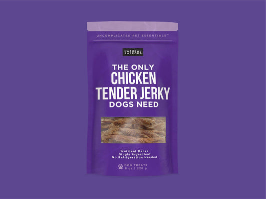 The Only Chicken Tender Jerky Dogs Need: 4 oz bag