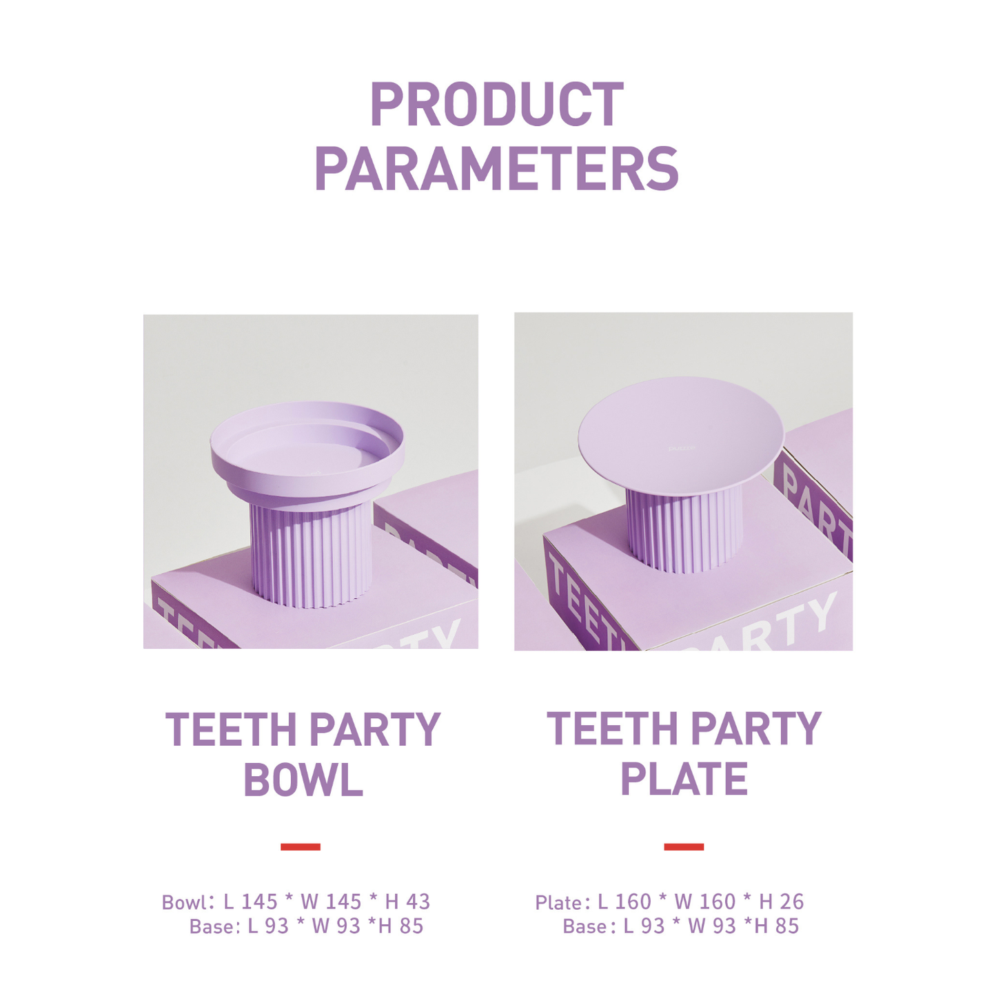 Teeth Party Elevated Feeders: Teeth Party Bowl / Sunset Gold