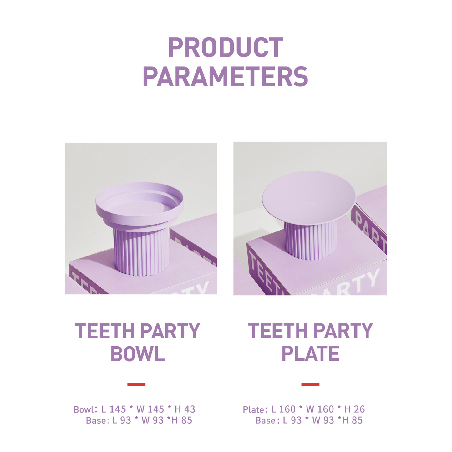 Teeth Party Elevated Feeders: Teeth Party Bowl / Moss Green