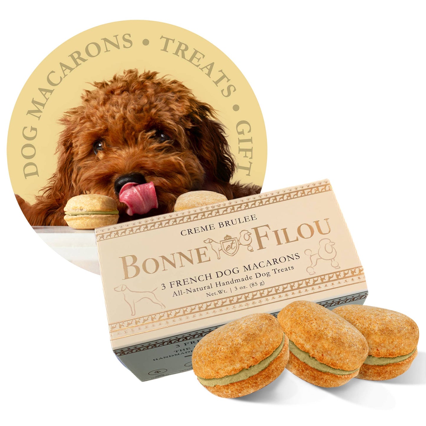 Dog Macarons | Treats | Gifts (3 Count)