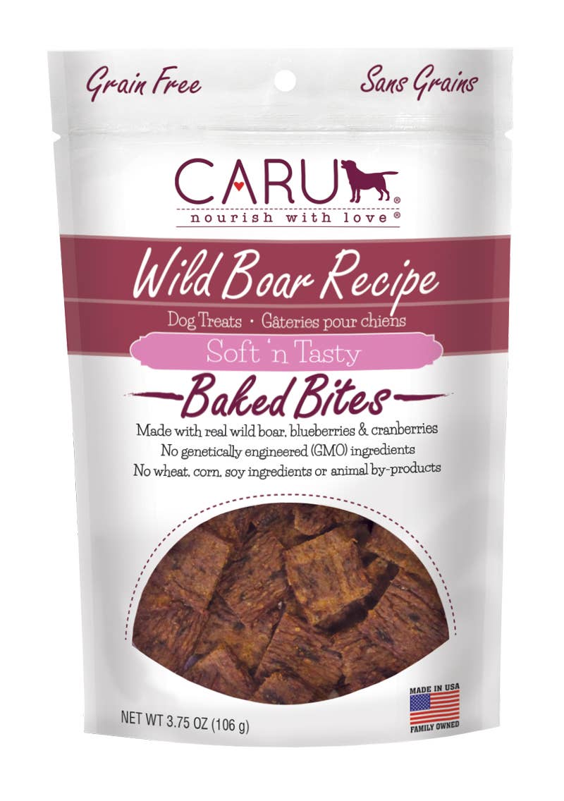 Caru Soft 'n Tasty Wild Boar Recipe Bites for Dogs