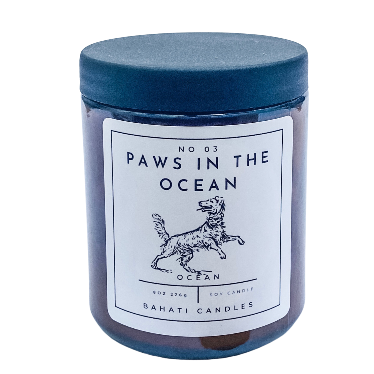 Paws In The Ocean - 8 ounce candle