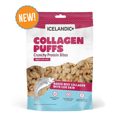 Icelandic+ Beef Collagen Puffs with Cod Skin Treats for Cats