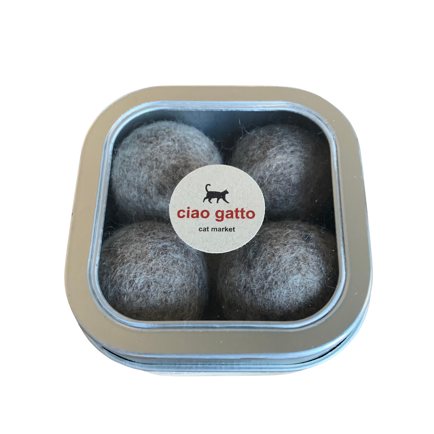 Organic Catnip Infused Woolly Felt Balls - Set of 4