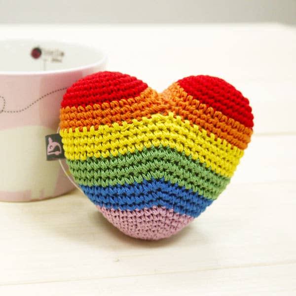 Crochet Toy - Rainbow Heart