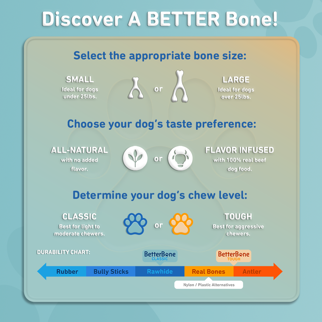 BetterBone CLASSIC All Natural, Eco, Safe on teeth Chew Toy / Beef