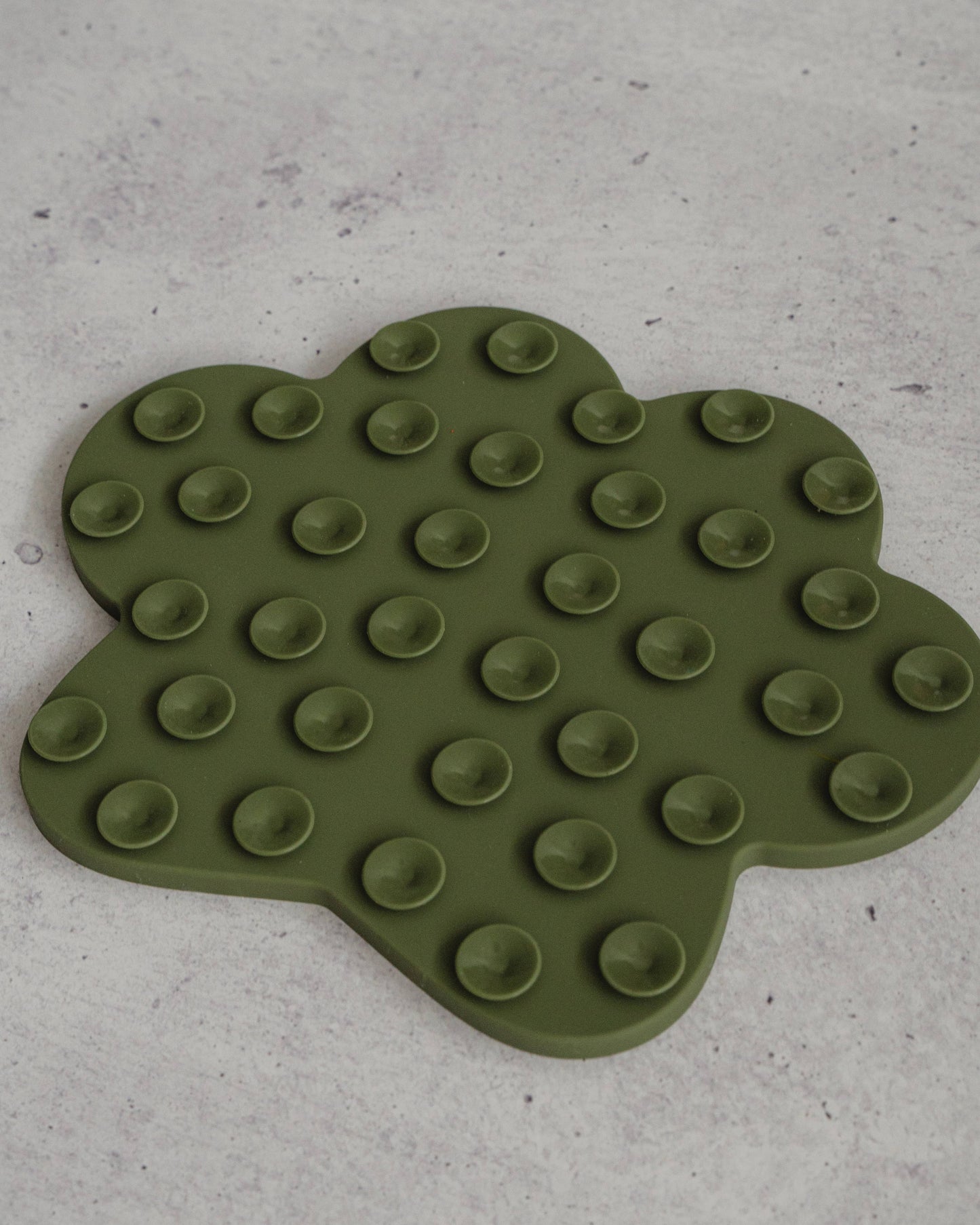 Army Green Paw Print Enrichment Lick Mat