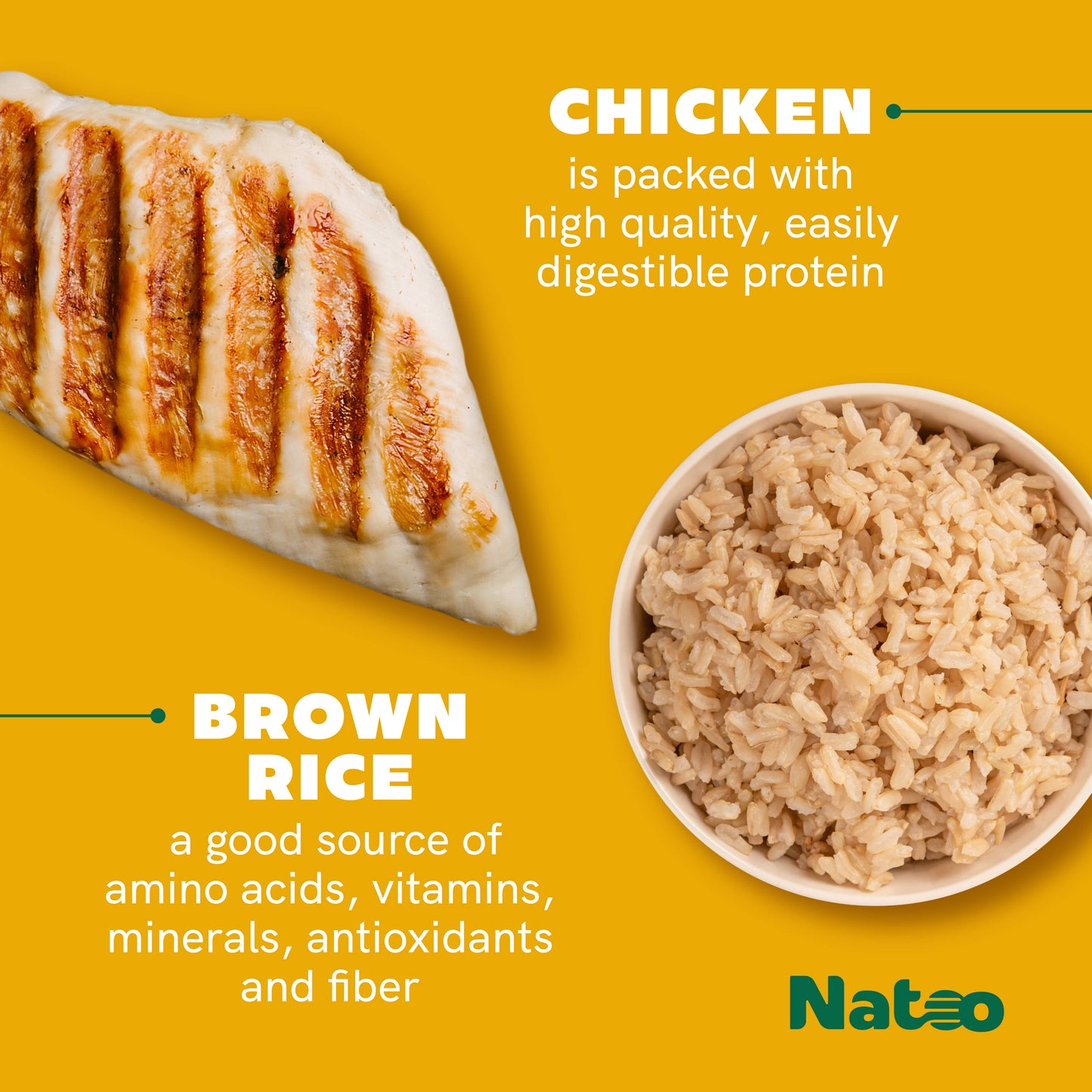 Natoo Topper for cats - Chicken & Brown Rice