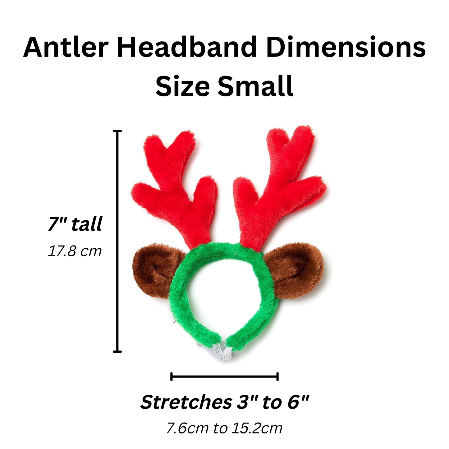 Midlee Christmas Reindeer Small Dog Antlers