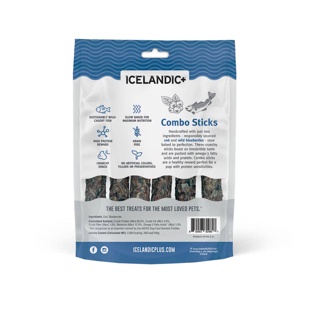 Icelandic+ Cod & Blueberry Combo Sticks Dog Treats