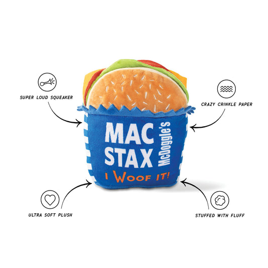 Mcdoggle's Mac Stax Plush Dog Toy