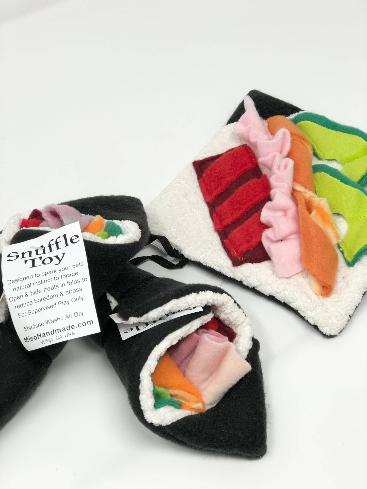 Sushi Handroll Snuffle Toy for Pet Enrichment