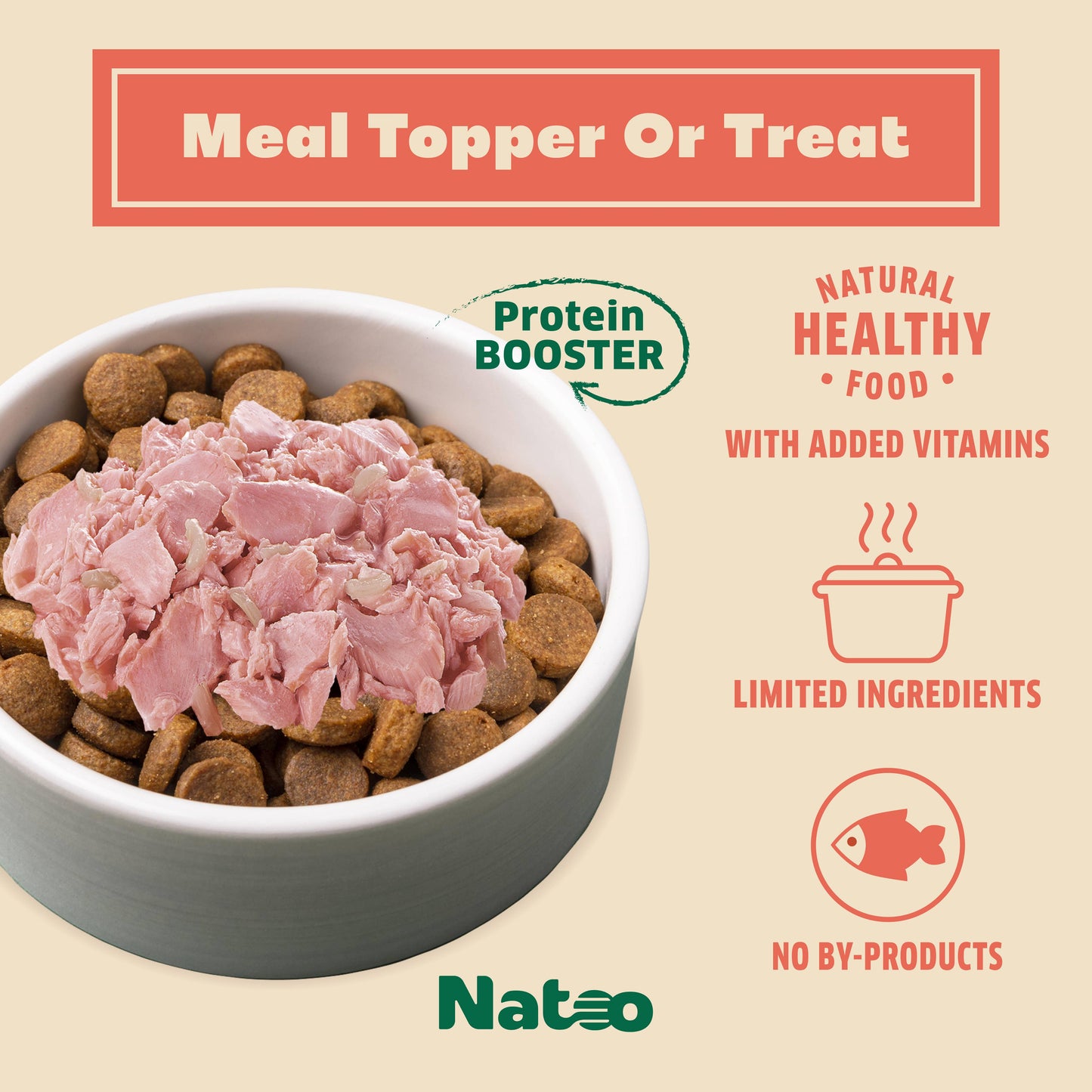 Natoo Topper for dogs - Salmon & Brown Rice