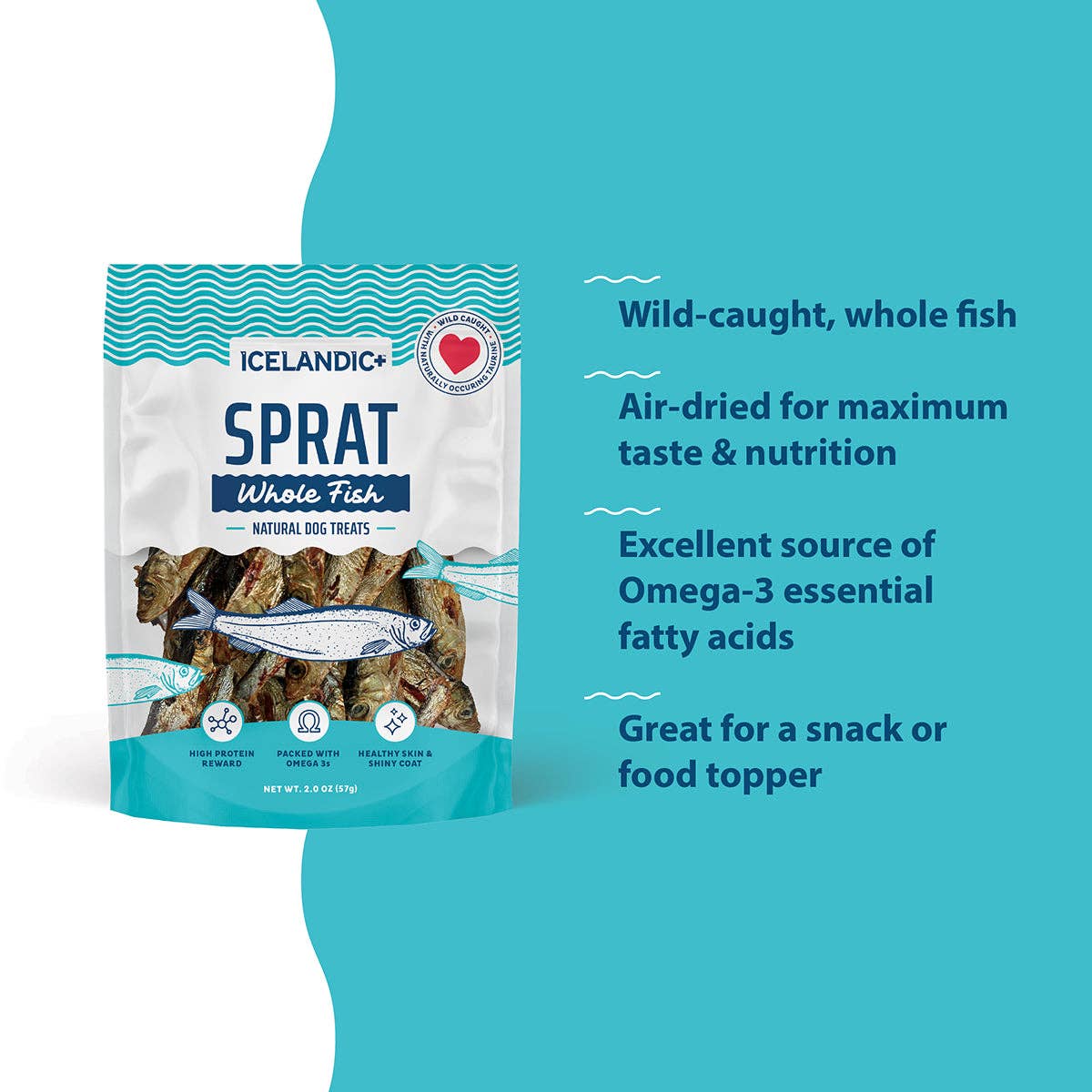 Icelandic+ Sprat Whole Fish Dog Treats