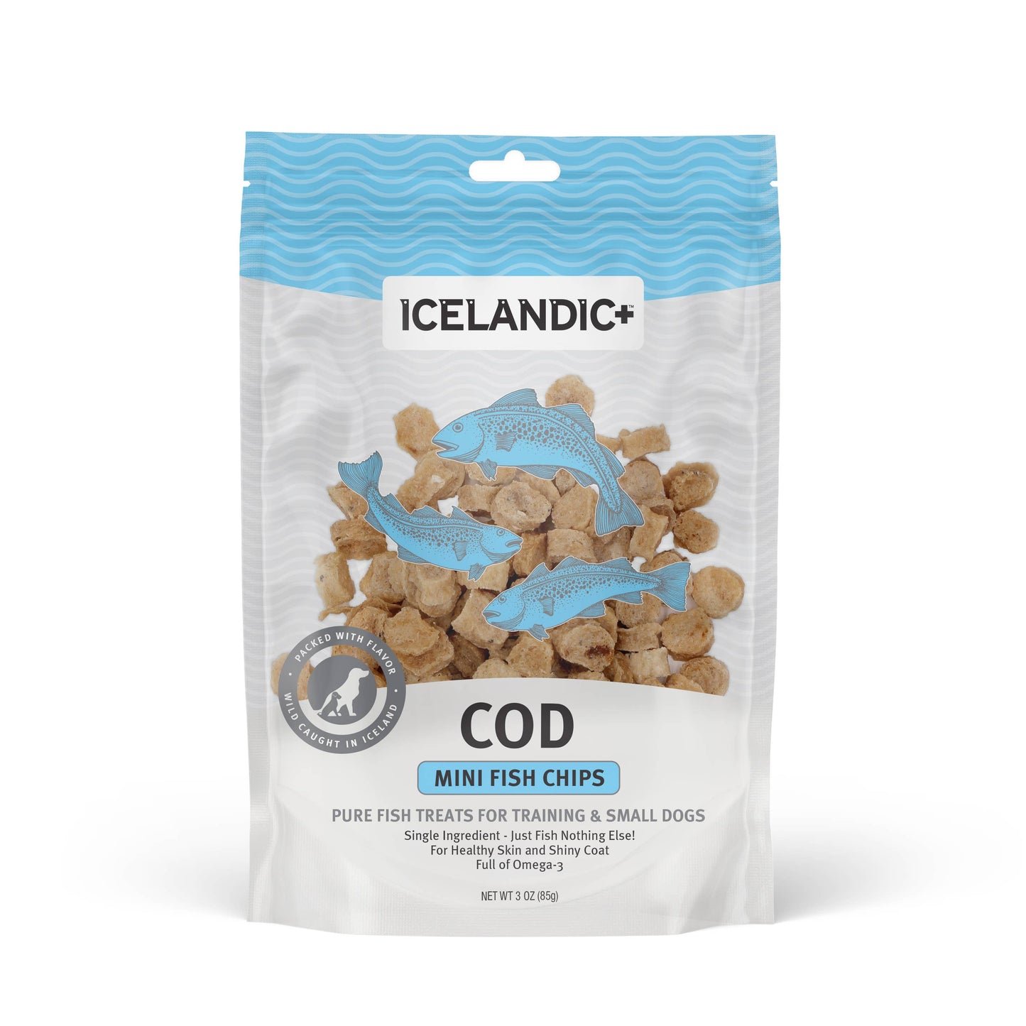 Icelandic+ Mini Cod Fish Chips for Training & Small Dogs Bag