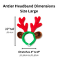 Midlee Christmas Reindeer Antlers with Ears for Large Dogs