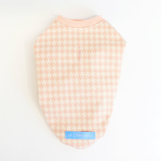 LCB Houndstooth Sweater Top - Blush