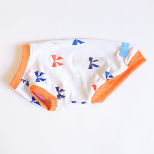 [NEW] Blue & Orange Bow Top - Sleeveless