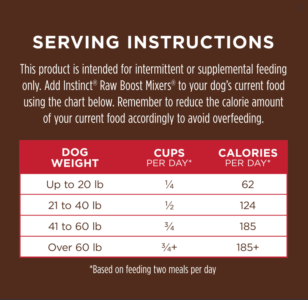 Instinct® Dog Food Raw Boost Mixers Beef