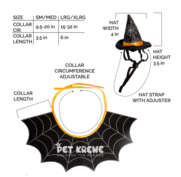 Witch Hat And Collar Set Costume