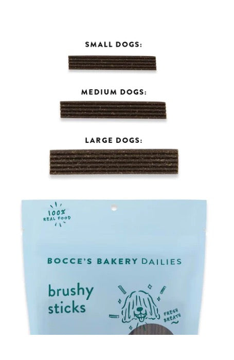 Bocce's Bakery Dailies - Brushy Sticks (Medium Dogs)