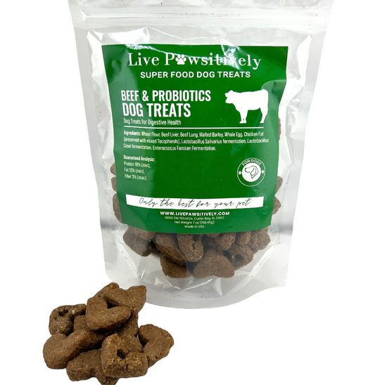 Beef & Probiotics Dog Treats- Live Pawsitively