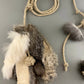 Rabbit Fur Cat Toy Handmade with Organic Hemp Rope