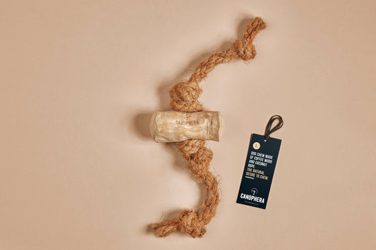 Dog Chew Made of Coffee Wood and Coconut Rope.