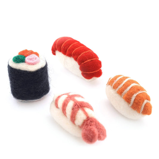 Sushi Cat Toy,  Salmon Nigiri: 3" x 2"