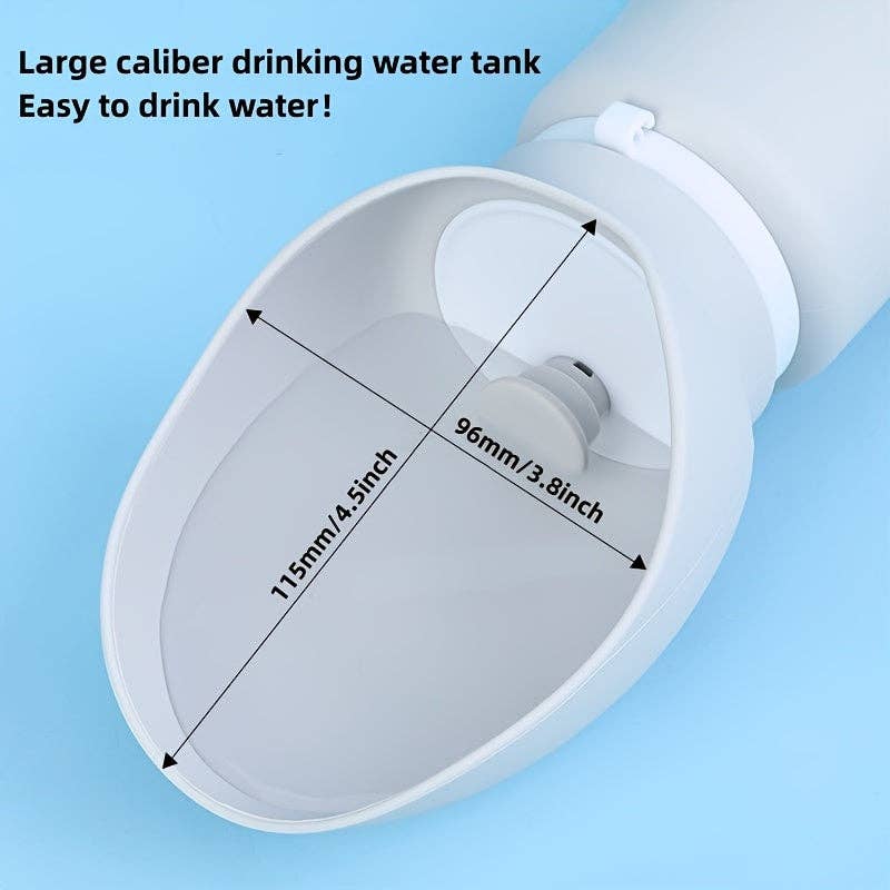 Portable Dog Water Bottle, Soft Silicone Foldable Dog Drinking Dispenser With Feeder Bowl, Easy To Clean Leak Proof Dog Water Kettle