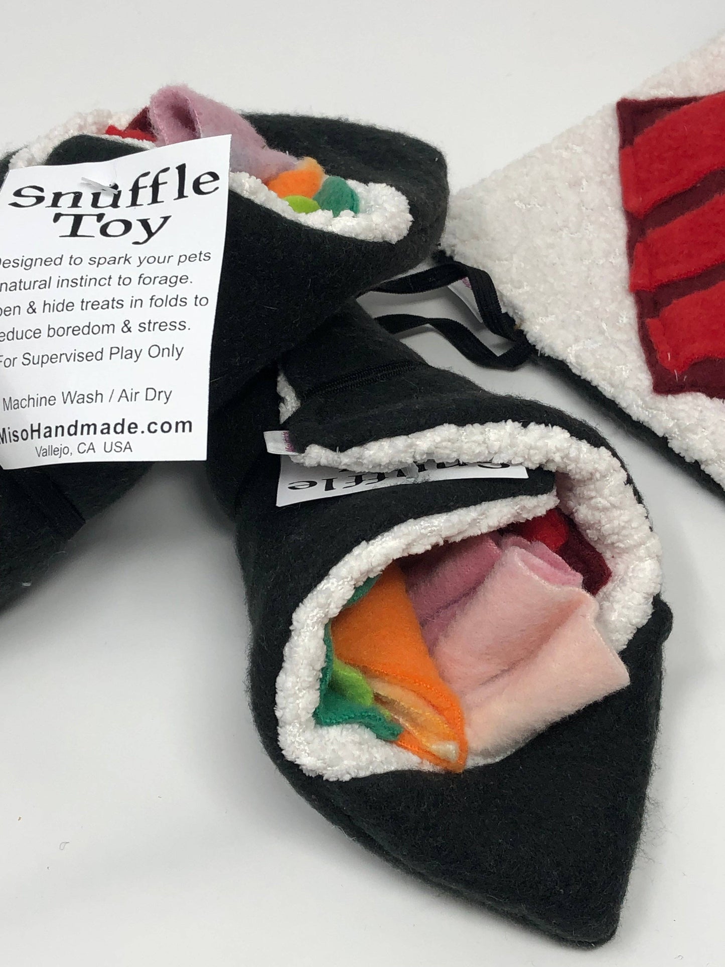 Sushi Handroll Snuffle Toy for Pet Enrichment