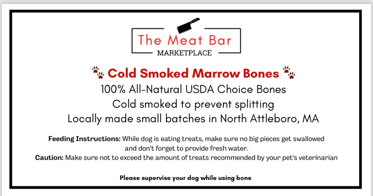 Cold smoked marrow bones