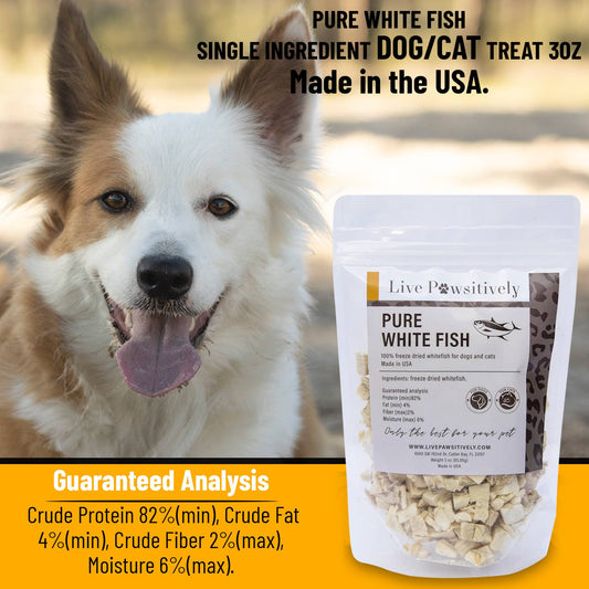 White Fish Freeze Dried Dog/Cat Treat 3oz