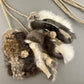 Rabbit Fur Cat Toy Handmade with Organic Hemp Rope