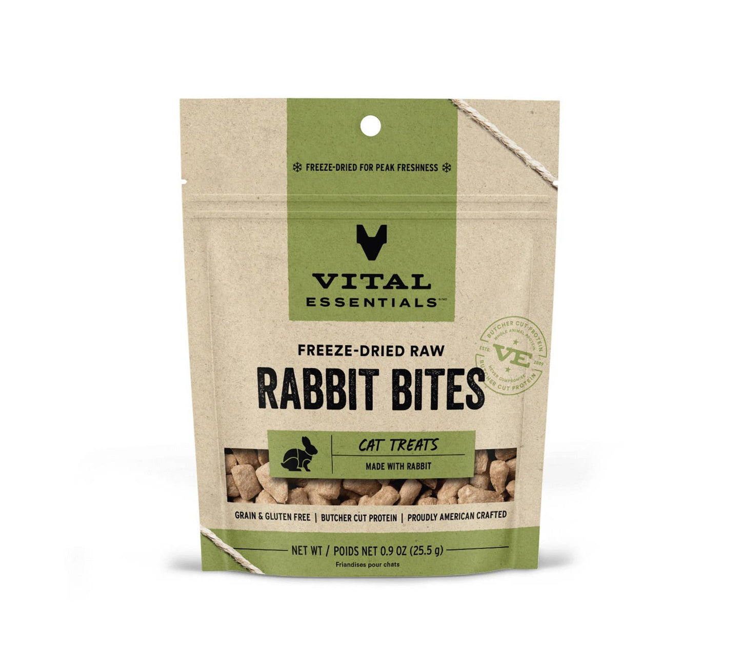 Vital Essentials Rabbit Bites FD Cat Treats 0.9 oz