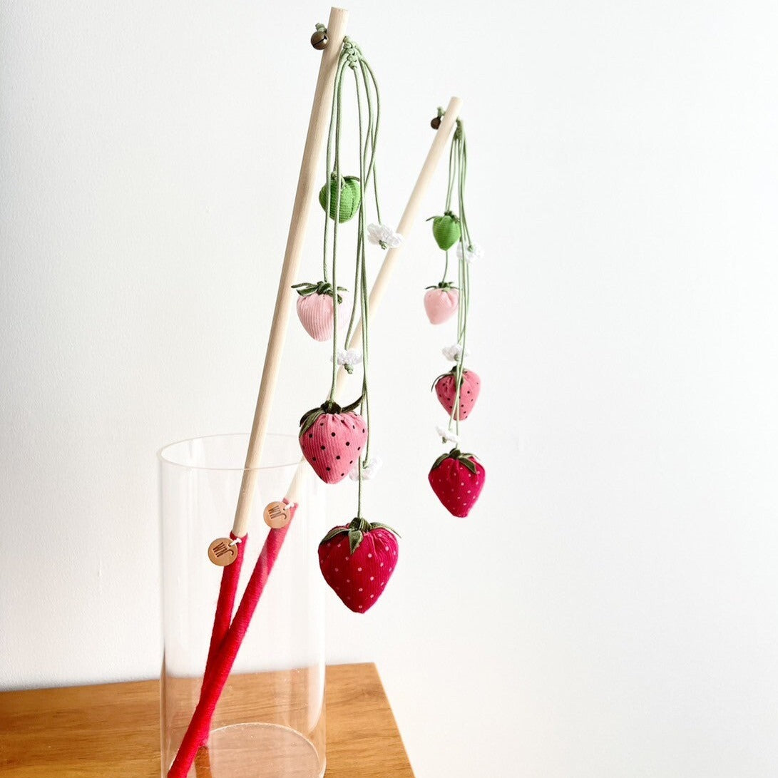 Strawberry Rod Cat Toy