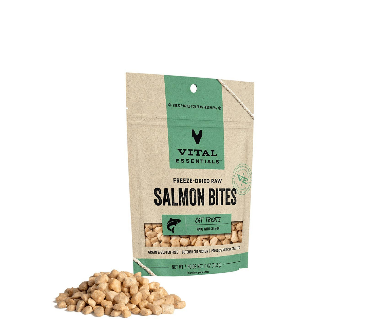 Vital Essentials Salmon Bites FD Cat Treats 1.1 oz