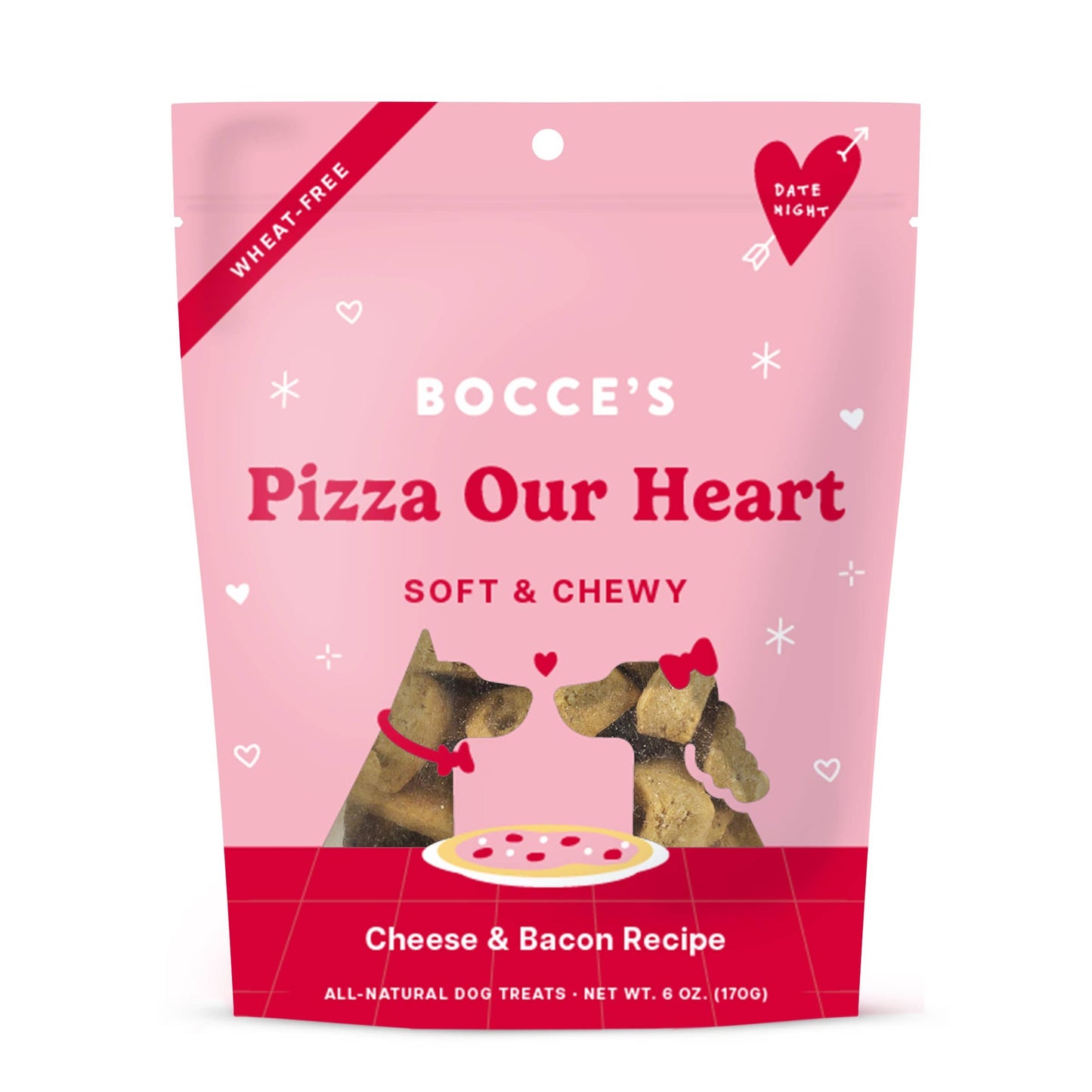 Bocce's Bakery Date Night Pizza Ur Heart Dog Treats 6oz